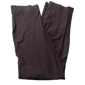 Eileen Fisher Chocolate Brown Elastic Waist Textured Pants